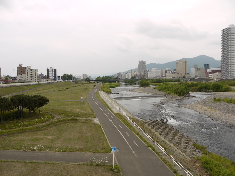 南七条大橋(札幌市中央区・豊平区) 橋からの眺望(上流側)(3)