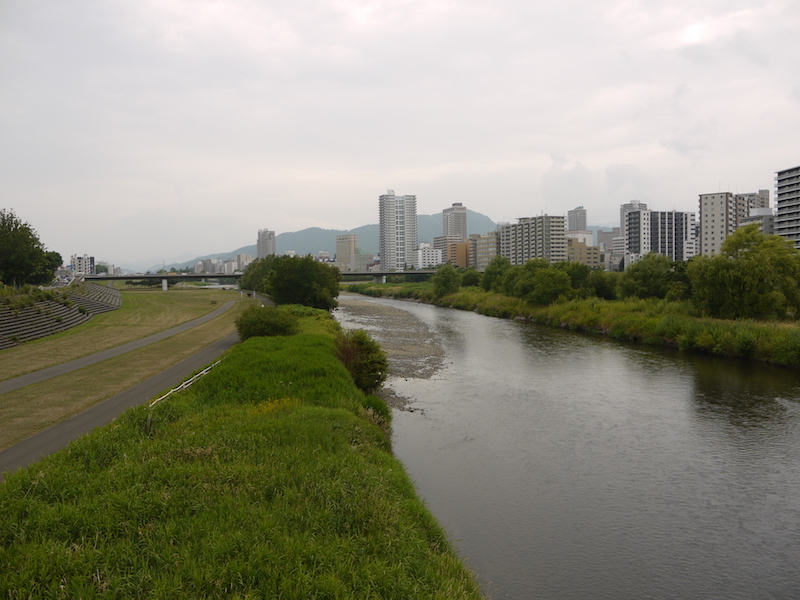 豊平橋(札幌市中央区・豊平区) 橋からの眺望(上流側)(3)
