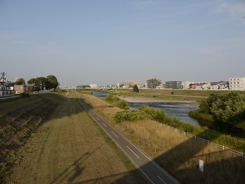 水穂大橋(札幌市中央区・白石区) 橋からの眺望(下流側)(1)