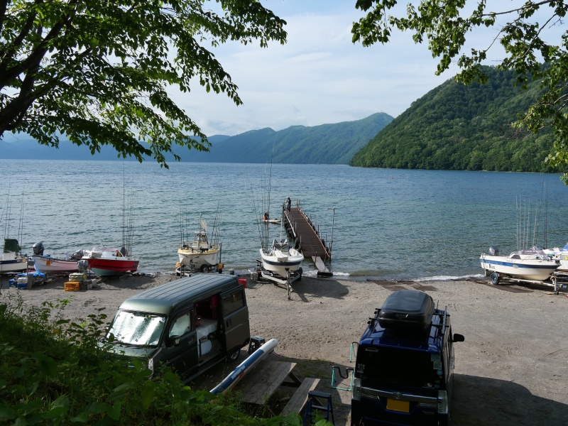 支笏湖(北海道千歳市) モラップキャンプ場付近