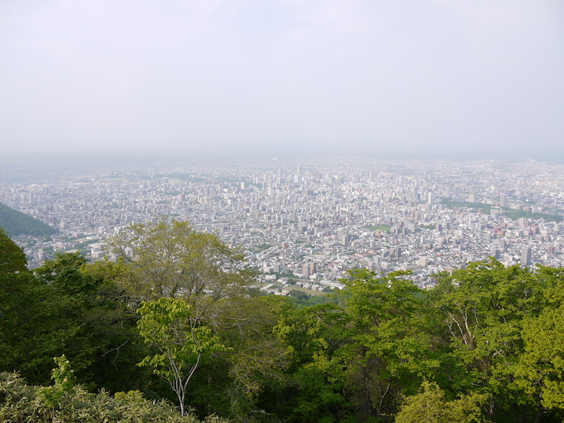 藻岩山 山頂からの眺望(北側) 北海道札幌市