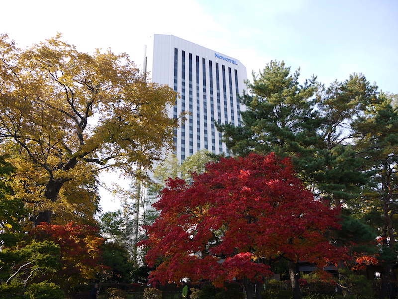 中島公園 日本庭園の紅葉 北海道札幌市