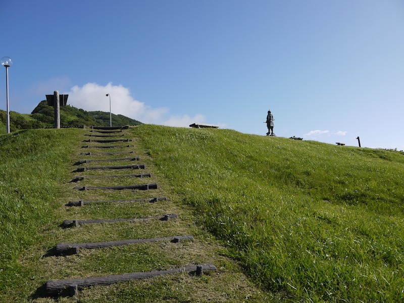 弁慶岬 弁慶灯台から弁慶像への階段 北海道寿都郡寿都町
