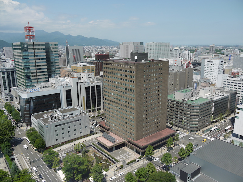 さっぽろテレビ塔 展望台からの眺望 北西側(1) 札幌市役所